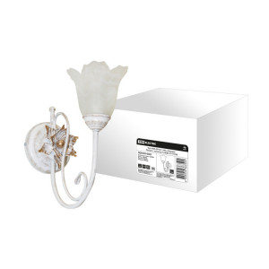 Бра НББ-09-02-1х40 «Глория» белый с золотом 1х40Вт E14 SQ0370-0001