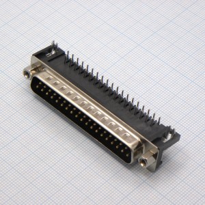 DRB-37M, Вилка 37 pin на плату, шаг 2.77мм