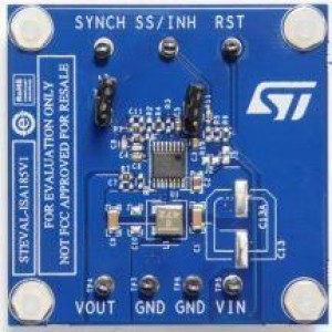 STEVAL-ISA185V1, Средства разработки интегральных схем (ИС) управления питанием 38 V, 0.5 A synchronous step-down switching regulator evaluation board based on A6985F3V3