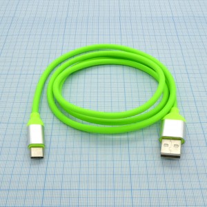 Шнур USB A (шт.) - USB type C (шт)РЕЗИНА, Кабель USB-A - USB type С