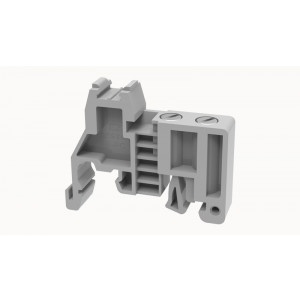 Концевой стопор E-PC-01P-11-00Z(H), Концевой стопор, тип зажима: винт, материал: пластик, ширина: 9,5 мм, цвет: серый, тип монтажа: DIN35