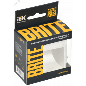 Подсветка светодиодная BRITE встраив. ПЛ20-БрБ бел. BR-FL20-K01