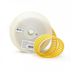 ump012YEL, Термоусадочная трубка плоская вырубная ТТУ-НГ-LSZH для печати 3/1 для провода 1.8-4.1 мм, желтая, длина 50.8 мм (57мм), 3000 шт. в рулоне (3/16)