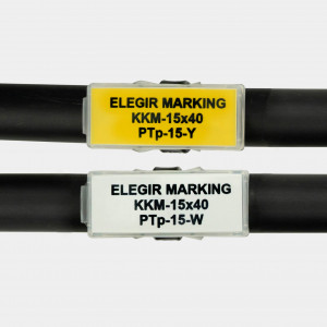 Контейнер для кабельного маркера KKM-15x40 (уп. 100 шт.) арт. 83215400, Контейнер для маркера для проводников с большим сечением., крепление на кабеле стяжкой, для установки маркеров PTp-15х40, в упаковке 100 держателей