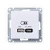 Розетка USB AtlasDesign тип A+C 45Вт высокоскор. ЗУ QC PD механизм лотос SE ATN001329