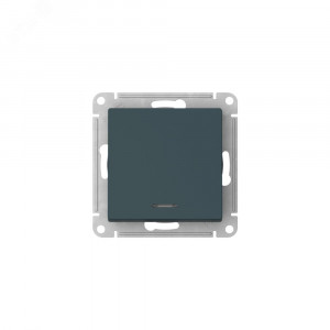 ATLASDESIGN 1-клавишный ПЕРЕКЛЮЧАТЕЛЬ с подсветкой, сх.6а, 10АХ, быстрозажимные клеммы, ИЗУМРУД ATN000863S