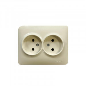 Розетка 2-м Karina Life без заземл. ПБТ крем. 708-0300-128B