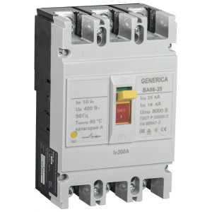 Выключатель автоматический 3п 200А 25кА ВА66-35 SAV30-3-0200-G