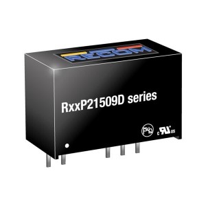 R05P21509D, Преобразователи постоянного тока в постоянный с изоляцией 2W 5VIN +15/-9VOUT THT