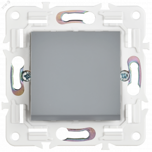 SKANDY Выключатель 1-клавишный проходной 10А SK-V02Gr серый IEK SK-V12-0-10-K03