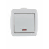 Выключатель 1-кл. ОП Nata 10А IP20 с подсветкой бел. 710-0200-111
