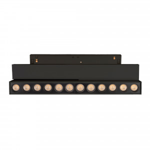 Светильник MAG-ORIENT-DOTS-FOLD-S230-12W Day4000 (BK, 30 deg, 48V, DALI) 041532, Светильник для магнитных треков MAG-ORIENT шириной 26 мм с управлением DALI. Мощность 12 Вт, св. поток 520 лм, 43 лм/Вт, дневной 4000 K, CRI>90, угол 30°, напряжение питания 48 В. Черный прямоугольный корпус из металл, экран поликарбонат, степень защиты I