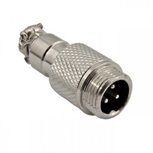 GX12M-3, Разъём цилиндрический малогабаритный SZC GX12M-3, 3 контакта