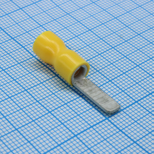 Наконечник кабельный штифтовой плоский изолированный НШПИ 6.0-14 серия ПРОФИ, Наконечник кабельный штифтовой плоский изолированный с ПВХ манжетой, сечение 2.5-6 мм2