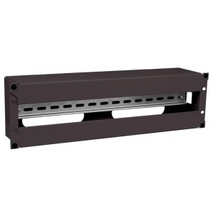 Панель электрораспределительная 3U с DIN-рейкой черная EDP05-3U22M