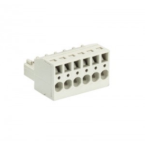 Розетка Wiecon 8513 BFK/ 6 TOP OB, Розеточный разъем, прямой, на кабель, шаг: 3.5 мм, 6 полюсов, фиксация провода пружинная, исполнение: без маркировки, 250V, 8А, цвет: серый