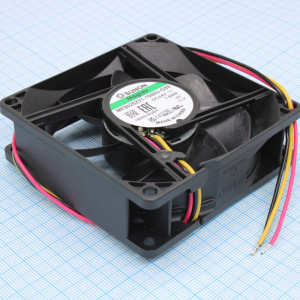 MF80252V1-1000C-G99, Вентилятор аксиальный постоянного тока 24В, 80x80x25 мм, 0.065 А, подшипник скольжения, Vapo, подключение-провод, уровень шума 33 дБа, воздушный поток 69.29 куб.м/ч, 3200 об/мин, мощность 1.68 Вт