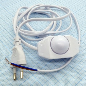 Шнур сетевой для бра с диммером 1.6м, Шнур сетевой