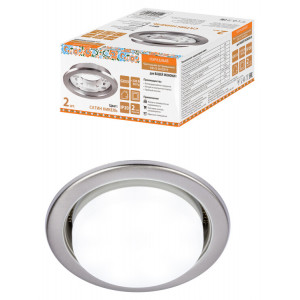 Светильник встраиваемый СВ 01-08 GX53 220 В 50 Гц, сатин никель, 2 шт/уп, Народный SQ0359-0109