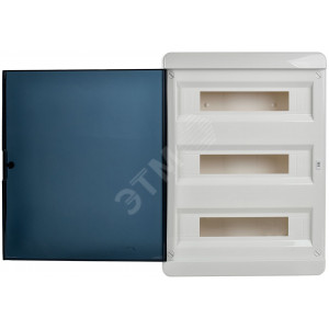 Корпус пластиковый ЩРВ-П-54 IP41 черн. прозр. дверь TEKFOR TF5-KP12-V-54-41-K01-K03