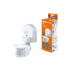 Датчик движения стена ДДС-01 1100Вт, 5-480с, 2-12м, 5+Лк, 180гр, IP44, SQ0324-0006