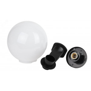 НБУ 01-60-251 Светильник садово-парковый шар опал с настенным крепежом D250mm Е27 (1/30) Б0048075