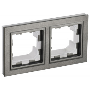 BRITE Рамка 2-мест. IP44 РУ-2-БрШ-44 шамп. BR-M22-44-K37