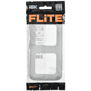 FLITE ARTISTIC Рамка 2-местная РУ-2-А-ФлА алюминий IEK FI-M22-31-20-K47