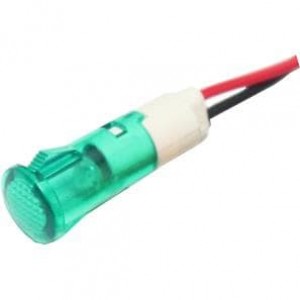 FL1P-10QW-1-G24V, Светодиодные панельные индикаторы LED GRN 10MM SNAP 24VAC/DC UL