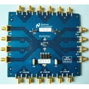 DS25CP102EVK/NOPB, Средства разработки интегральных схем (ИС) переключателей DS25CP102 CROSSPOINT EVAL BOARD
