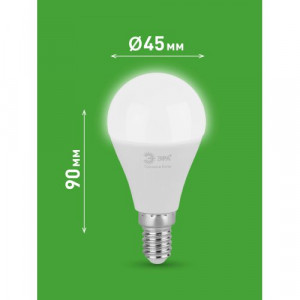 Лампа светодиодная LED 15 Вт 1500Лм 4000К шар нейтральный E14 220-240В LED P45-15W-840-E14 Green Line Б0067045