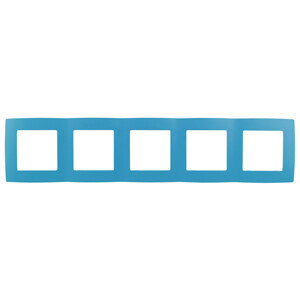 12-5005-28 Рамка на 5 постов, 2, голубой (10/100/1600) Б0019425