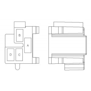 06294641-B, Автомобильные разъемы CON 56 59 4W FEM
