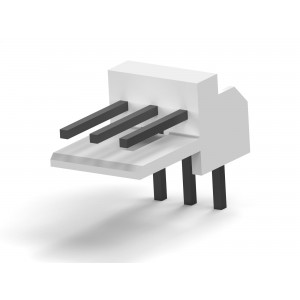 171826-3, Соединитель провод-плата оконечный 3 контакт(-ов) 2.5мм угловой монтаж в отверстие пакет/коробка