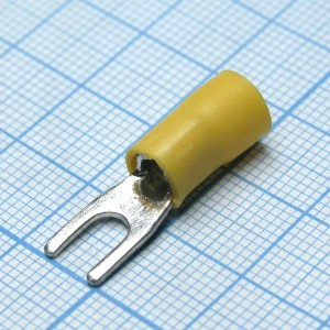 SV5.5-4S, наконечник кабельный вилочный с изоляцией d=4.3мм, сеч. пров.4.0-6.0мм2