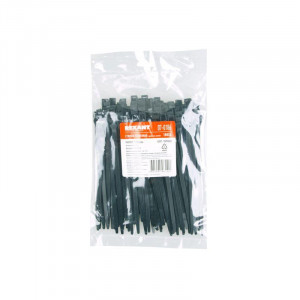 Хомут кабельный 6х180 усиленный с двойным горизонтальным замком nylon-12 черн. (уп.100шт) 07-0186