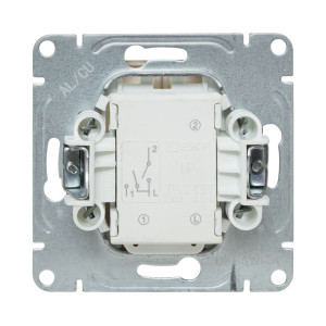 Механизм выключателя, двухклавишный, с подсветкой, кремовый Эпика EKF UP1-SWI-24