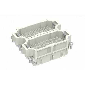 Вилочная контактная вставка SEE-064-MC, Вилочная контактная вставка, обжимная фиксация, 64 полюса + PE, типоразмер 32B, 500V, 16A, (обжимные контакты поставляются отдельно)