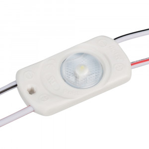 Модуль герметичный CRAFT-2835-1-12V White 170deg (36x17.5mm, 0.6W, IP65) 024837(1), Герметичный светодиодный модуль IP65, БЕЛЫЙ 6500–7000 К, напряжение 12 В, мощность 0.6 Вт, св. поток 60 лм, 1 светодиод SMD 2835, угол 170°. 20 шт на проводе, расстояние между центрами модулей 140 мм, длина провода между модулями 104 мм,