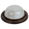 Светильник НБО 03-60-021 Кантри дерево/стекло IP54 E27 max 60Вт D220 круг орех Б0048414