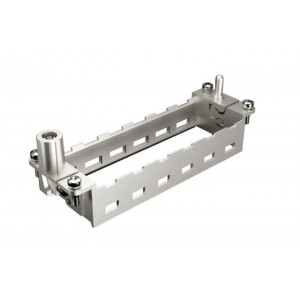 Розеточный держатель вставок H24B-06-F-3, Розеточная рамка, для модулей, 6 слотов, типоразмер H24B, цинк