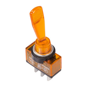 ASW-13D-Y, Тумблер с желтой LED подсветкой ON-OFF 20A 12В