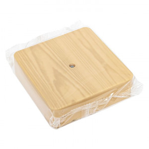 Коробка разветвительная KMP-030-032 (100х100х28) светлое дерево PROxima plc-kmr-030-032-s