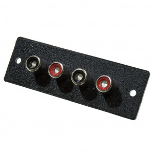 RS-484-01, Разъем RCA приборный (розетка) 4х на панель