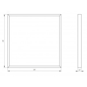 Светильник светодиодный SPO-910-3-40K-032 32Вт 4000К IP40/IP20 3360лм 595х595х40 ДВО матов. рассеив. с проводом панель Б0046473