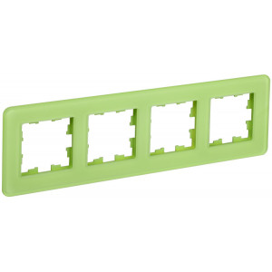 BRITE Рамка 4-мест. РУ-4-2-Бр стекло эко грин RE BR-M42-G-41-K06