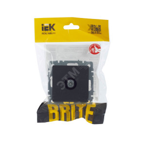 BRITE Розетка TV проходная РТВ10-0-БрГ графит BR-A10-P-K53