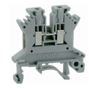 Проходная клемма UKJ-1.5, Проходная клемма, тип фиксации провода: винтовой, номинальное сечение: 1,5 мм кв., 17,5A, 500V, ширина: 4,2 мм, цвет: серый, тип монтажа: DIN35