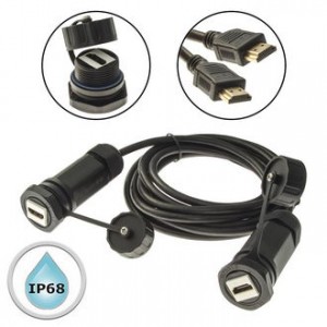 M25HDMIZ2-2.0G-3M, Разъем герметичный SZC M25HDMIZ2-2.0G-3M, 18 Гб/с