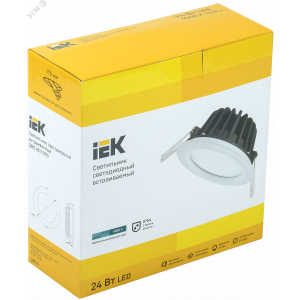 Светильник LED ДВО 1821 PRO белый круг 24Вт 4000K IP54 LDVO0-1821-24-4000-K01